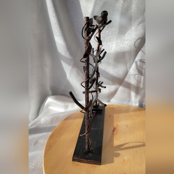 Metal Bronze Color Jewelry Stand Display Storage Holder Ring Necklace Bird - Picture 2 of 9